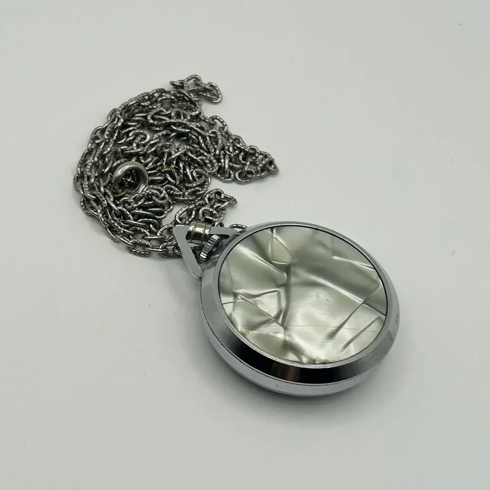 Vintage Lucerne Mechanical Anti-magnetic Swiss Pocket Watch, Silver  New Battery